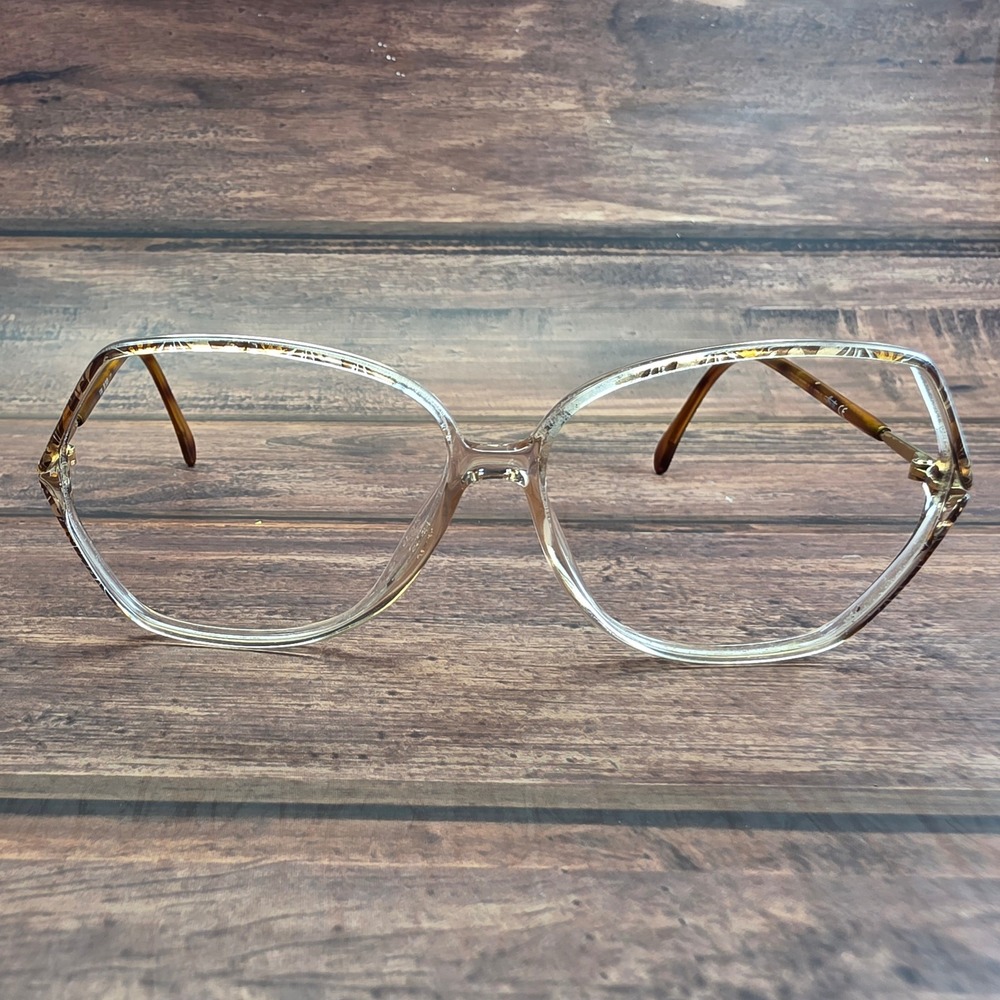 Silhouette SPX M 1849 Vintage Oversized Geometric Clear Tortoise Eyeglass Frames